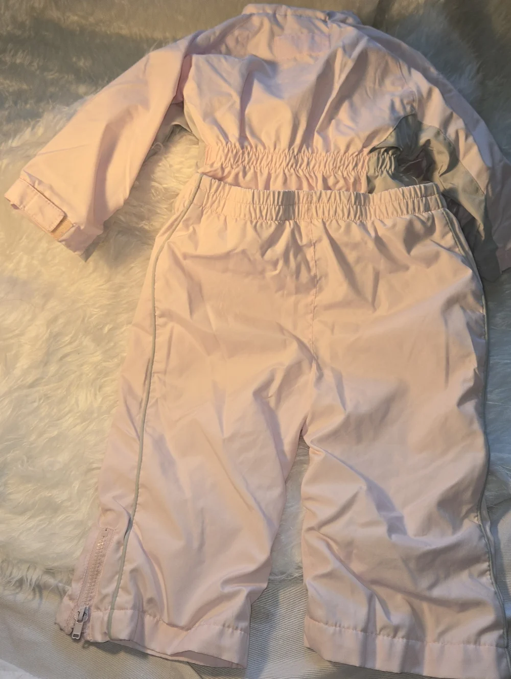 Fila Vintage Y2K Girls Kids Pink and Light Gray 2 Piece Snow Suit Rare Tracksuit